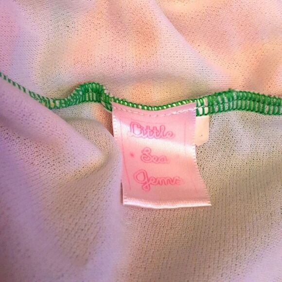 LITTLE SEA GEMS Swimsuit Striped One-Piece Halter size 10 - Picture 4 of 12